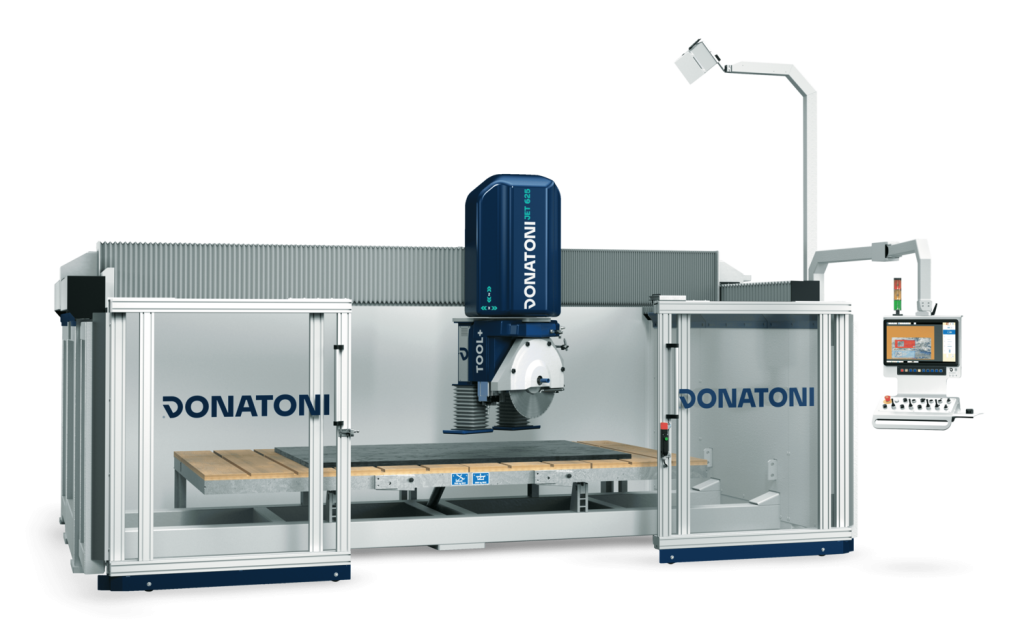The Donatoni Jet625 - a compact and versatile bridge saw - avaulable in the Uk & Ireland through Stone Automation